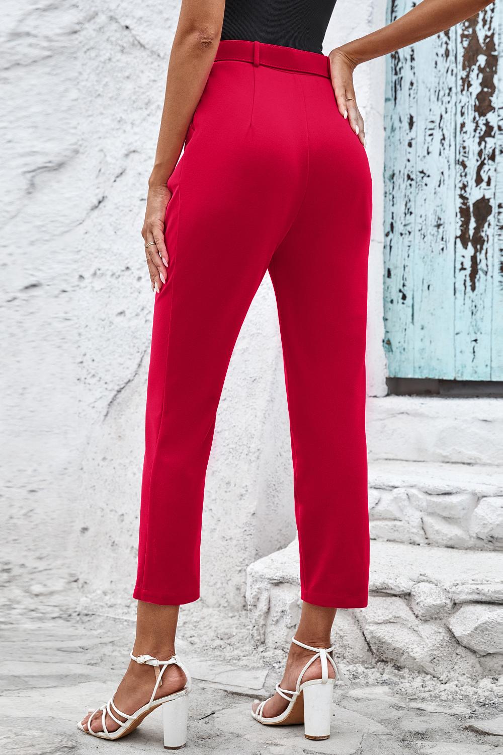 Straight Leg Cropped Pants