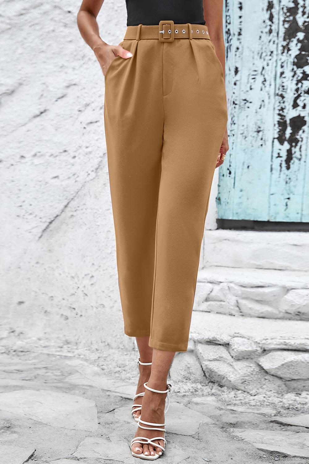 Straight Leg Cropped Pants