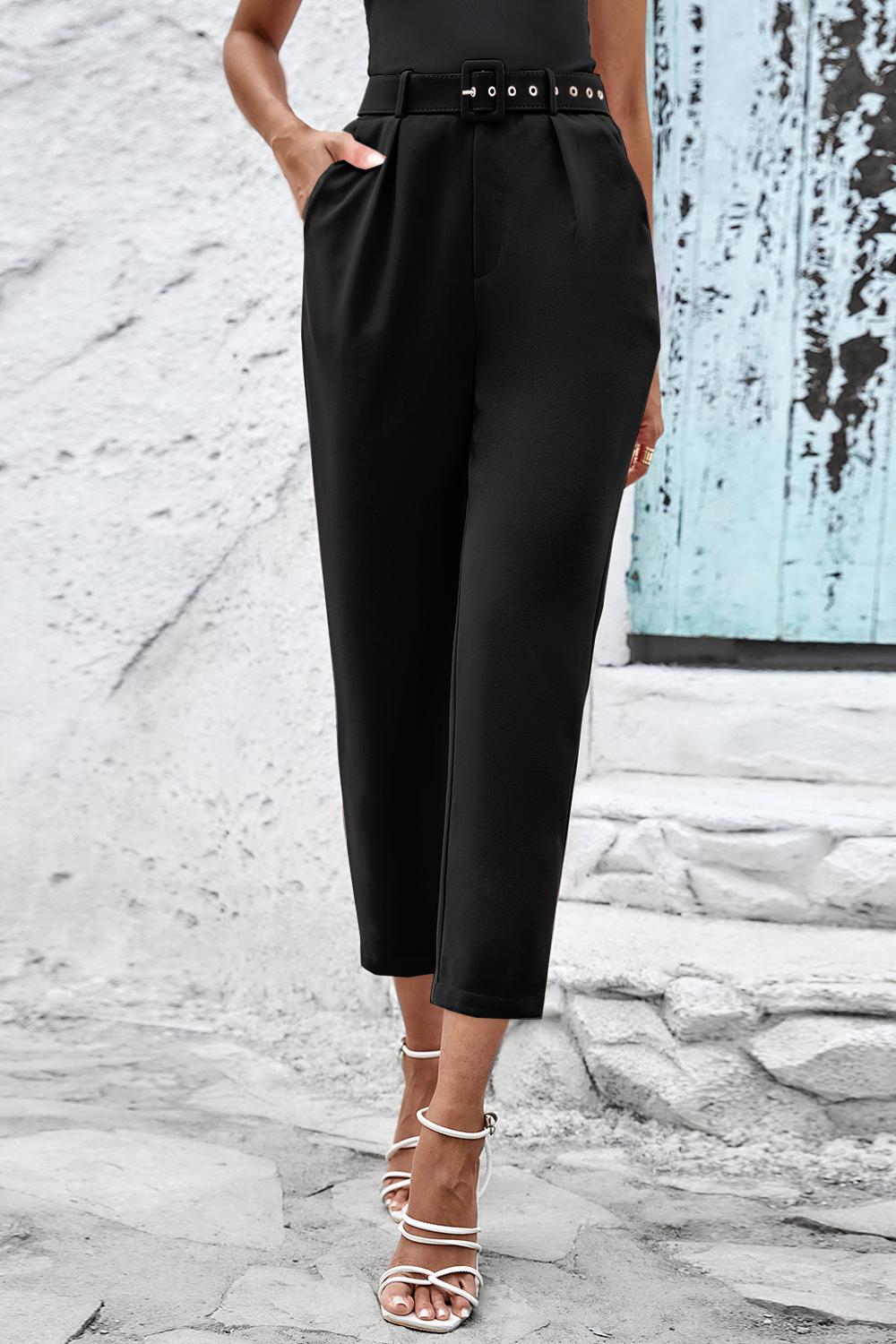 Straight Leg Cropped Pants