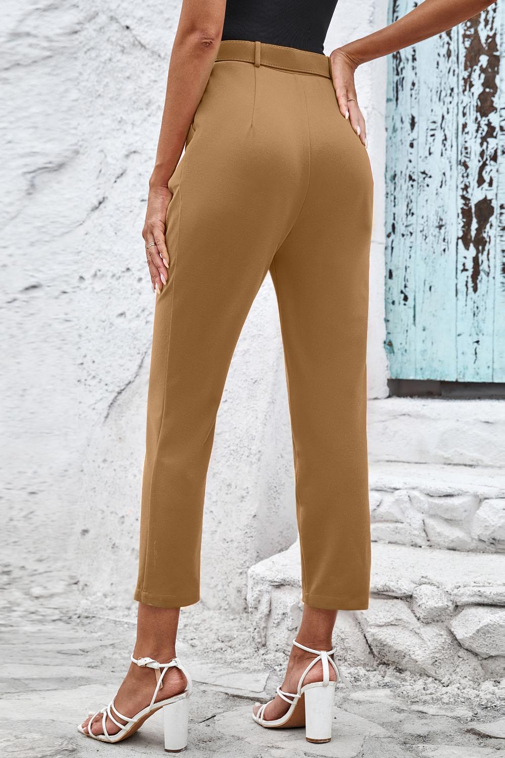 Straight Leg Cropped Pants