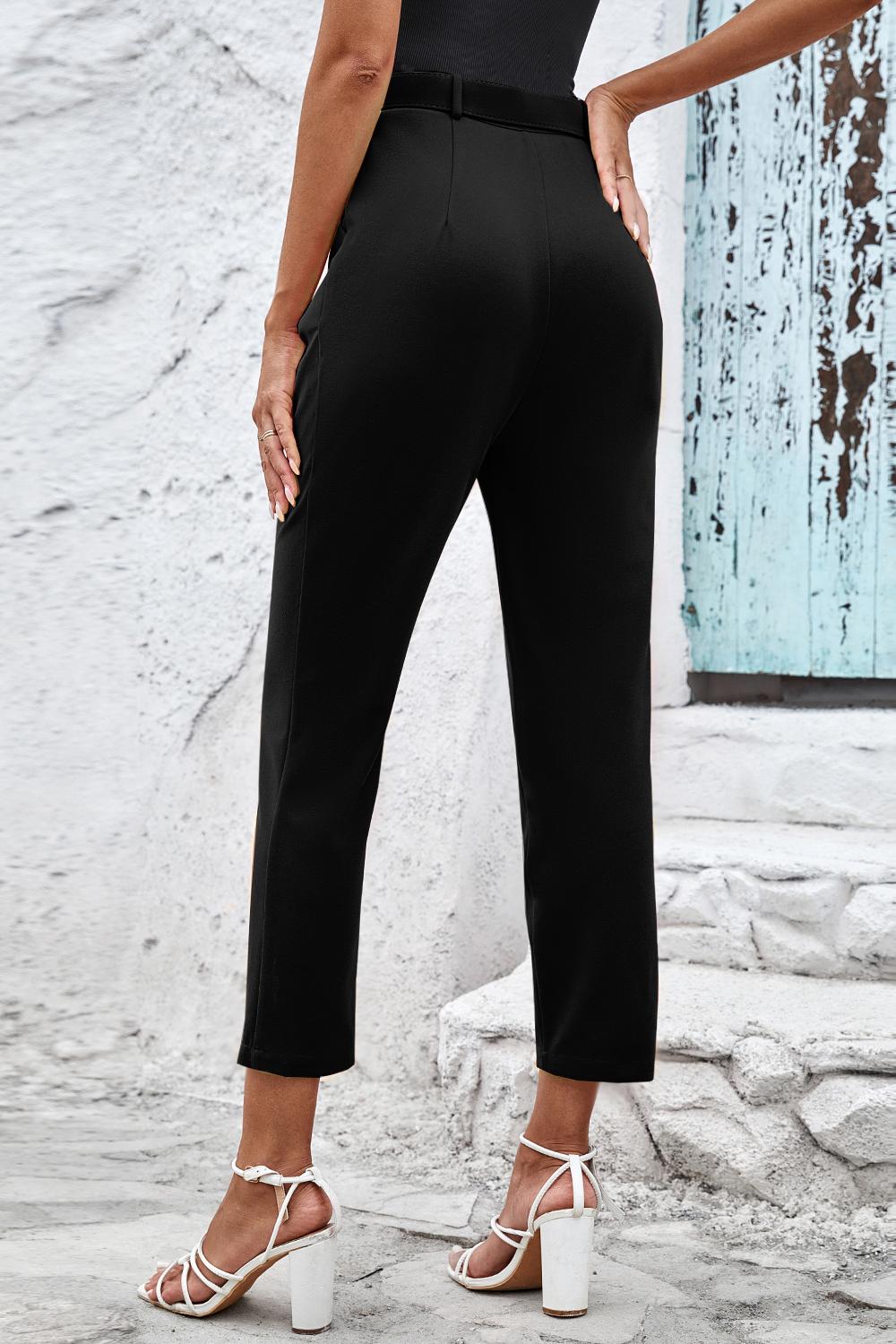 Straight Leg Cropped Pants