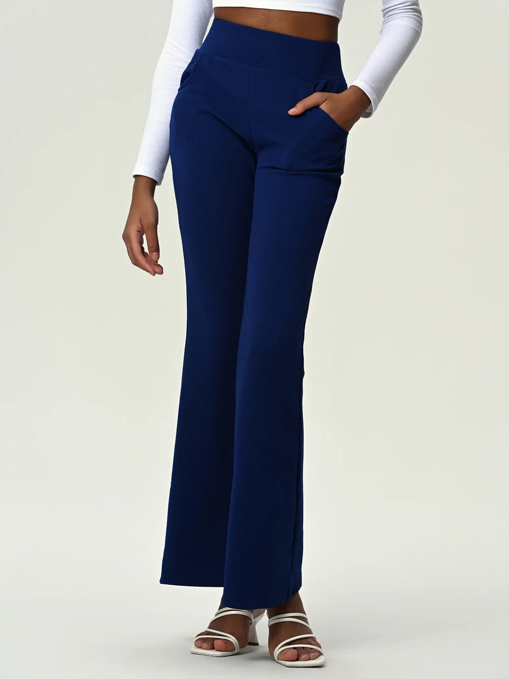 High Waist Flare Leg Pants