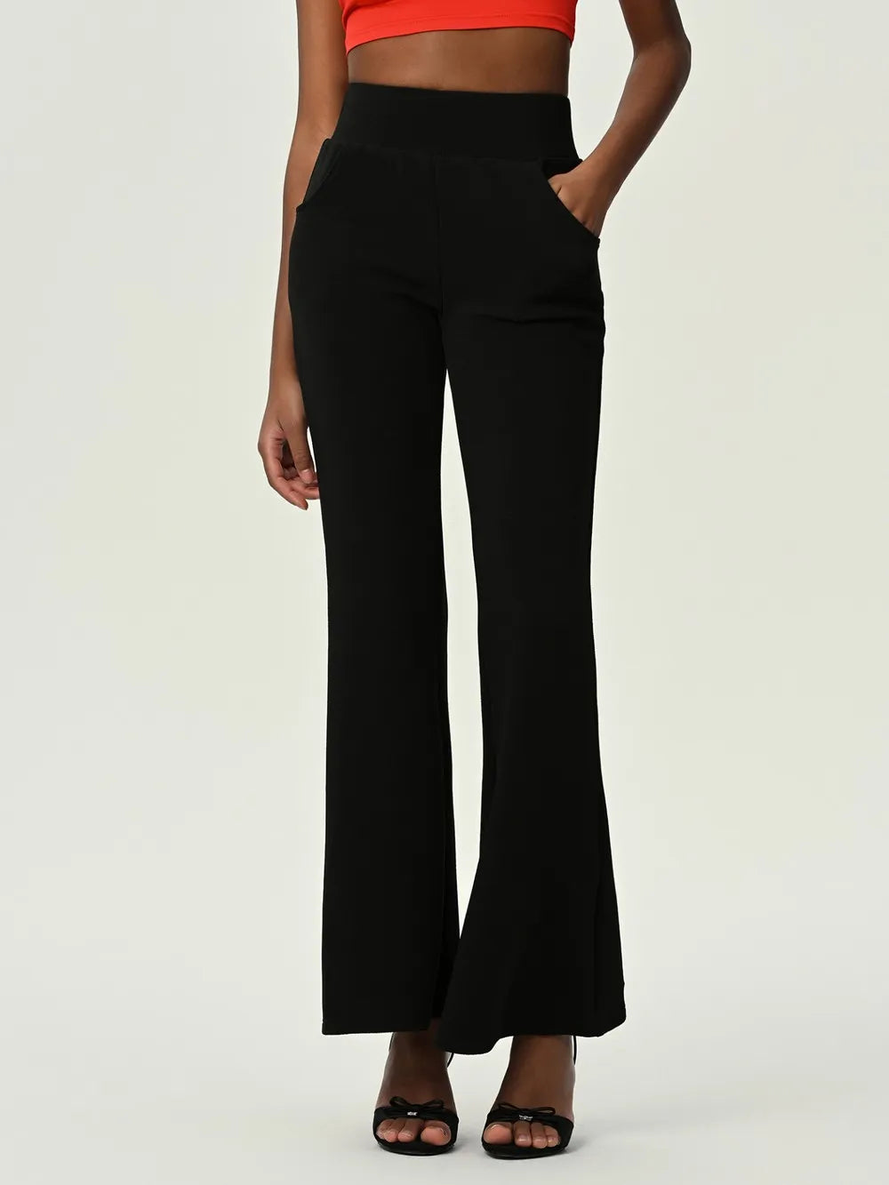 High Waist Flare Leg Pants