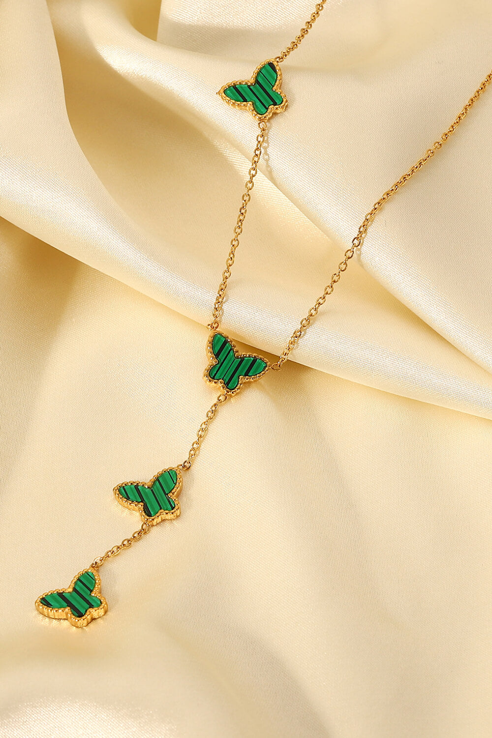gotta fly butterfly drop necklace