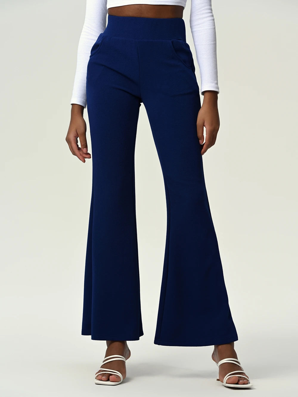 High Waist Flare Leg Pants