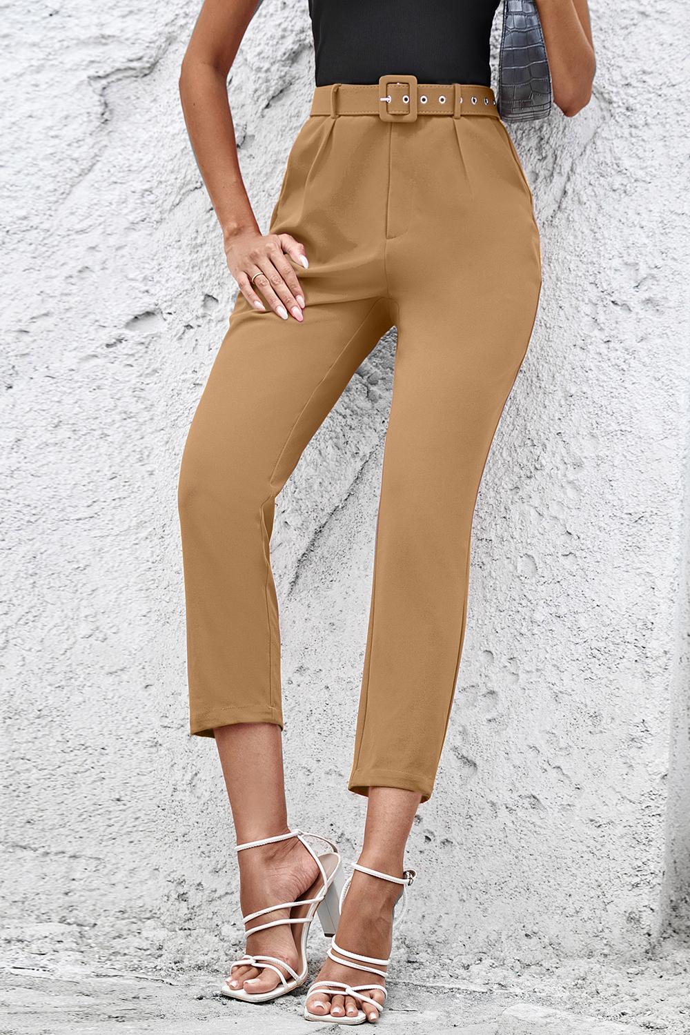 Straight Leg Cropped Pants