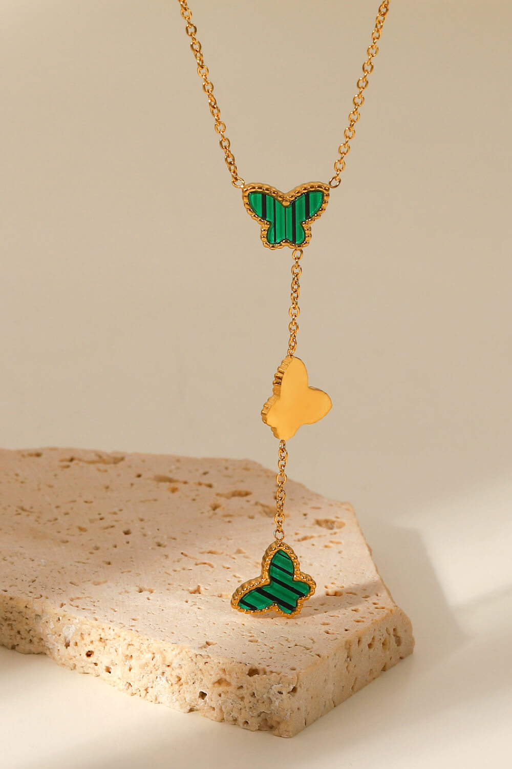 gotta fly butterfly drop necklace