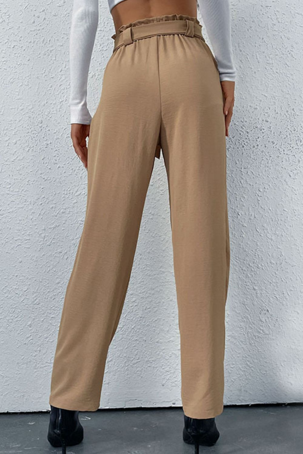 Belted Straight Leg Pants