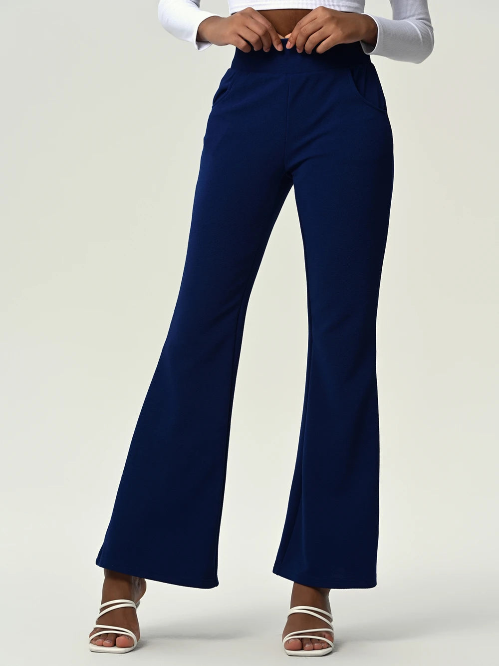 High Waist Flare Leg Pants