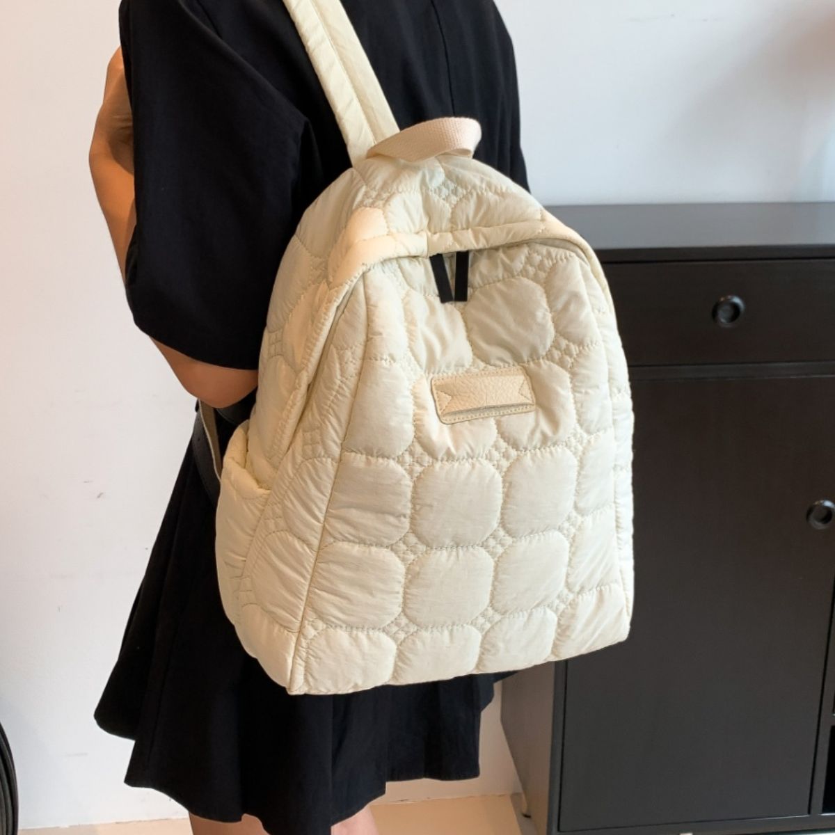 Serenity Quilted Polyester Backpack Bag.