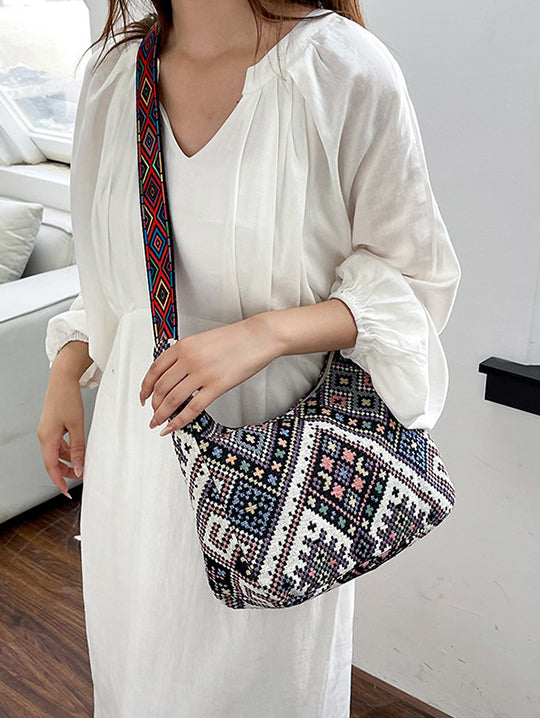 Serenity Geometric Adjustable Strap Crossbody Bag.
