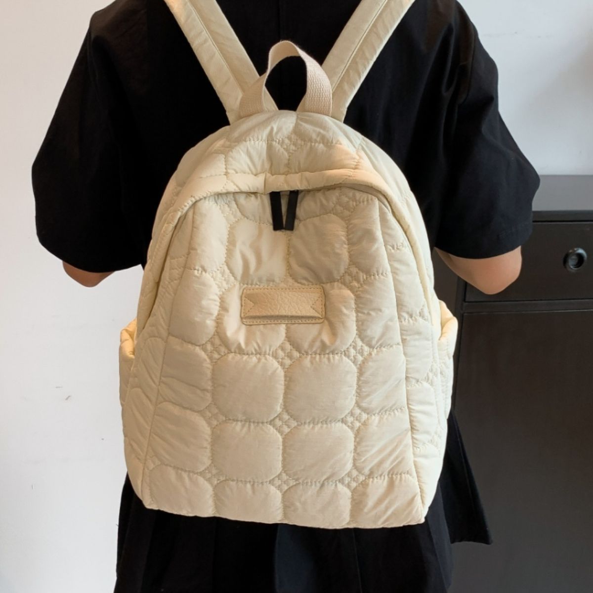 Serenity Quilted Polyester Backpack Bag.