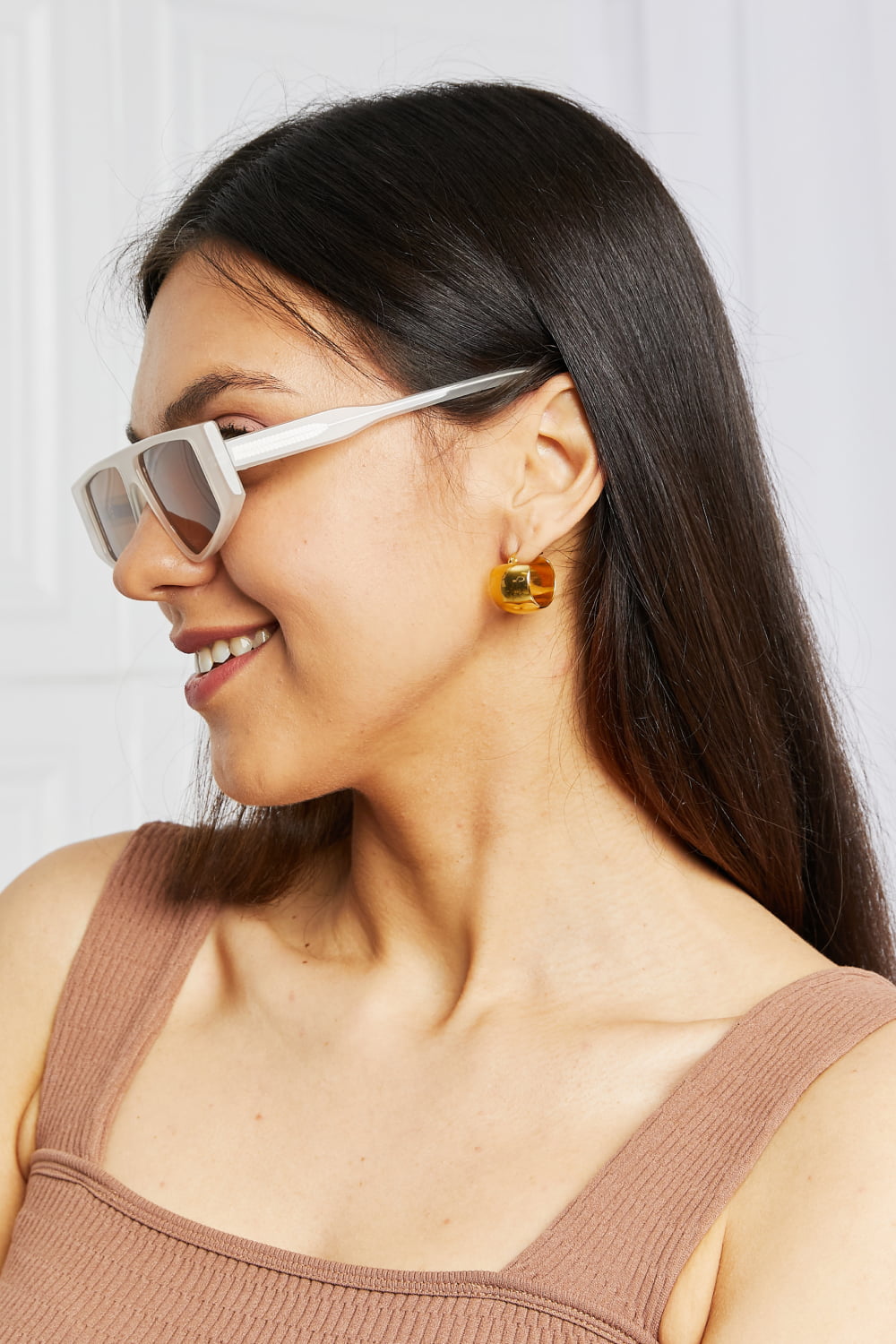 Serenity Geometric TAC Polarization Lens Sunglasses.