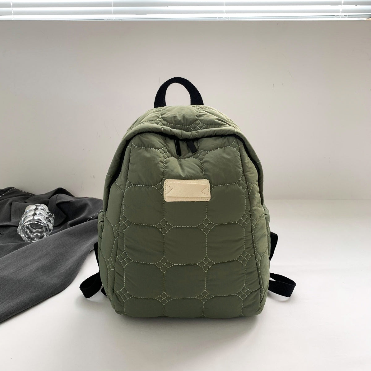 Serenity Quilted Polyester Backpack Bag.