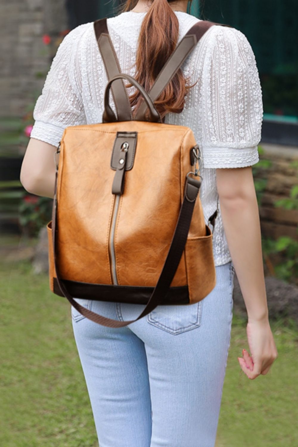 PU Leather Backpack Bag.