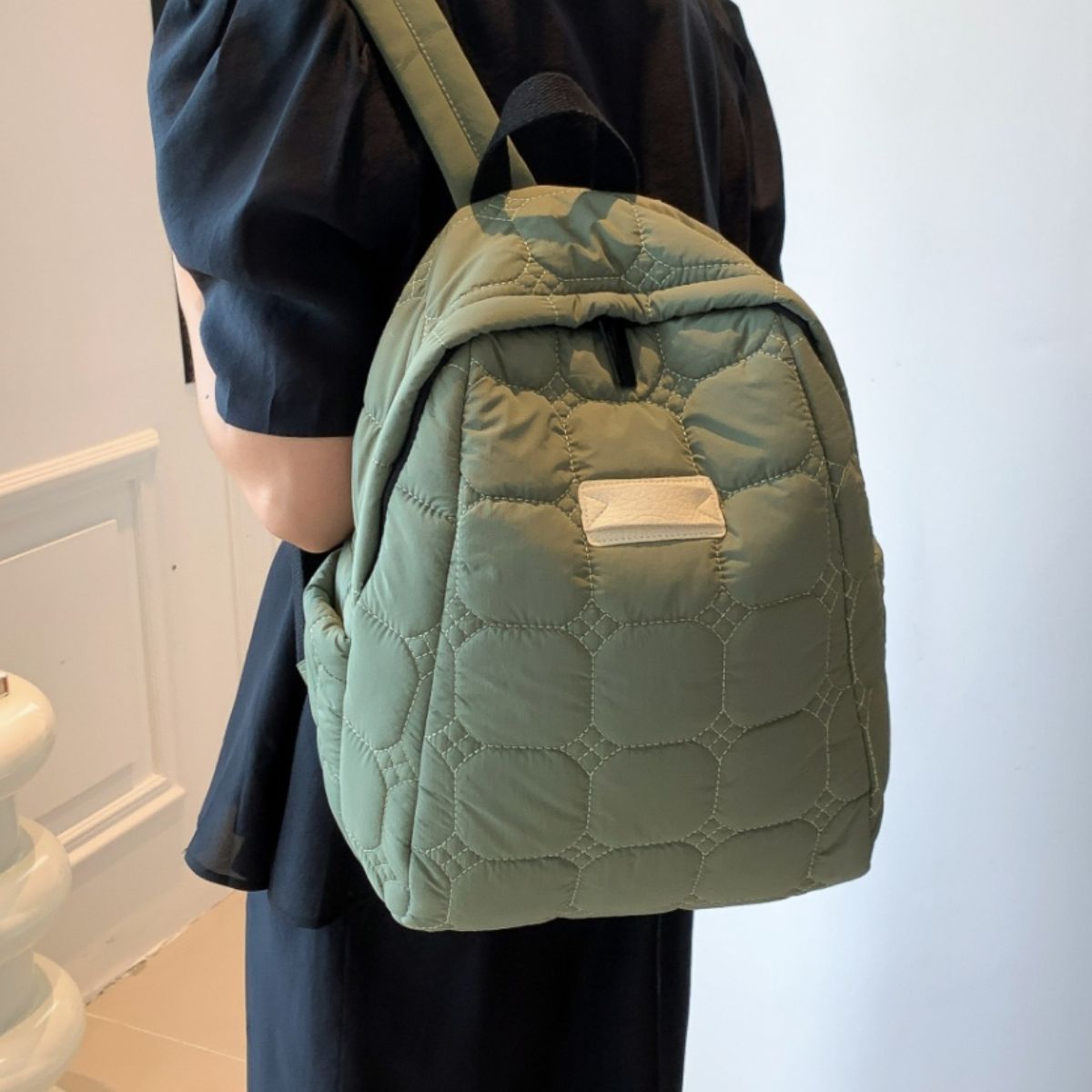 Serenity Quilted Polyester Backpack Bag.